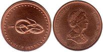 монета Тристан-да-Кунья 1/2 пенни 2008
