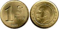 монета Турция 1 куруш 2005