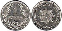 монета Уругвай 1 сентесимо 1936