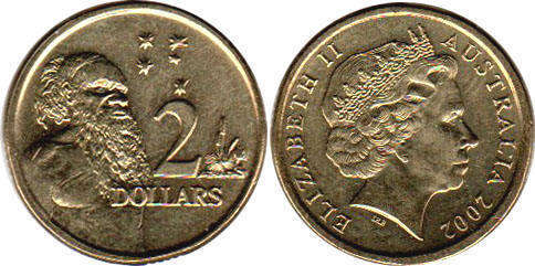 Австралия монета 2 доллара 2002 Elizabeth II