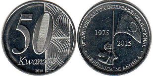 монета Ангола 50 кванз 2015