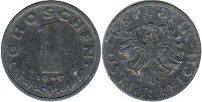 монета Австрия 1 грошен 1947