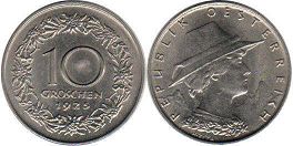 монета Австрия 10 грошенов 1925