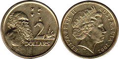 монета Австралия 2 доллара 2002