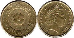 монета Австралия 2 доллара 2012