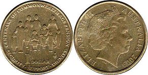 монета Австралия 1 доллар 2009
