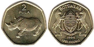 монета Ботсвана 2 пулы 1994