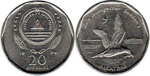 монета Кабо-Верде 20 эскудо 1994