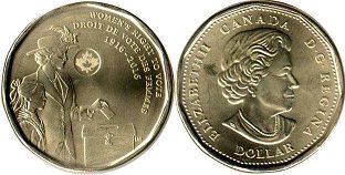 монета Канада 1 доллар 2016