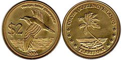 монета Кокосовых Островов 2 доллара 2004
