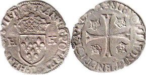 монета Франция дузен 1576
