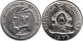 монета Гондурас 50 сентаво 1973