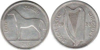монета Ирландия 1/2 кроны 1928