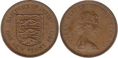 монета Джерси 1 новый пенни 1971