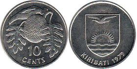 монета Кирибати 10 центов 1979