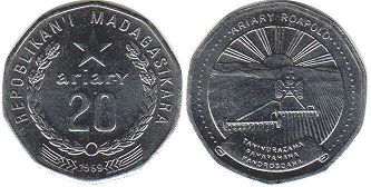 монета Мадагаскар 20 ариари 1999