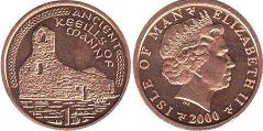 монета Остров Мэн 1 пенни 2000