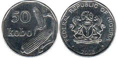 монета Нигерия 50 кобо 2006