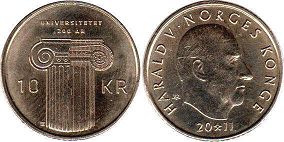 монета Норвегия 10 крон 2011