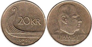 монета Норвегия 20 крон 2003