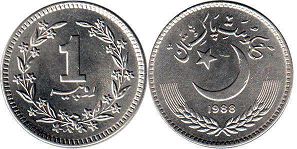 монета Пакистан 1 рупия 1988