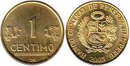 монета Перу 1 сентимо 2005