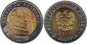 монета Польша 5 злотых 2015