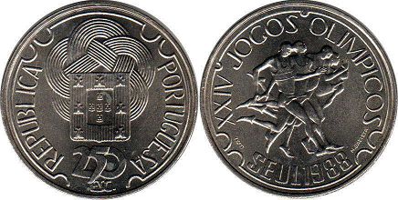 монета Португалия 250 эскудо 1988