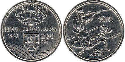 монета Португалия 200 эскудо 1993