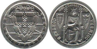 монета Португалия 25 эскудо 1985