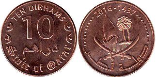монета Катар 10 дирхамов 2016