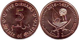монета Катар 5 дирхамов 2016