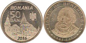 монета Румыния 50 бани 2016