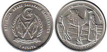 монета Западная Сахара 1 песета 1992