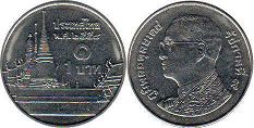 монета Таиланд 1 бат 2011