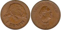 монета Тонга 1 сенити 1967