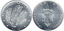монета Ватикан 1 лира 1971