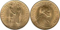 монета Ватикан 20 лир 1982