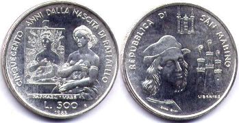 монета Сан-Марино 500 лир 1983