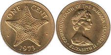монета Багамы 1 цент 1973