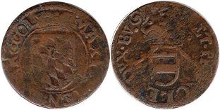 монета Льеж лиард без даты (1650-1688)