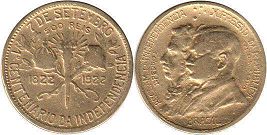 монета Бразилия 500 рейс 1922