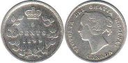 монета Канада 5 центов 1899