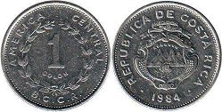 монета Коста-Рика 1 колон 1984