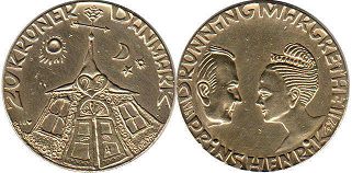 монета Дания 20 крон 1992