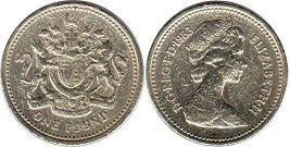 монета Великобритания 1 фунт 1983