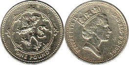 монета Великобритания 1 фунт 1994