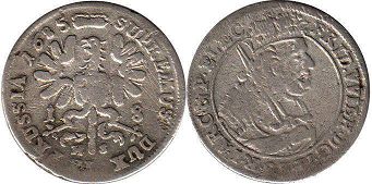 монета Пруссия 18 грошенов 1685