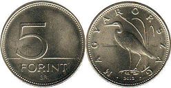 монета Венгрия 5 форинтов 2013