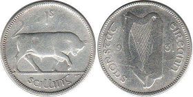 монета Ирландия 1 шиллинг 1931